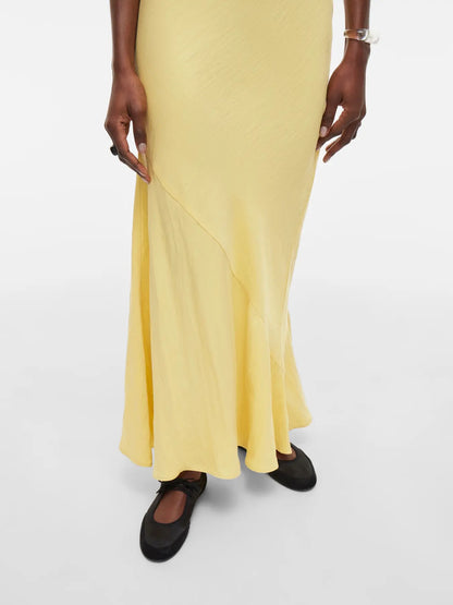 Lemon longline Waistcoat and Maxi Skirt Co-Ord