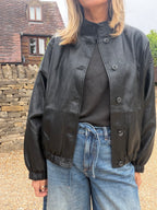Funnel Neck PU Jacket