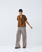Leopard Print Wide leg Trousers