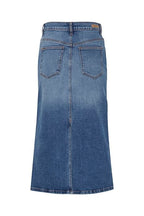 Denim midi skirt