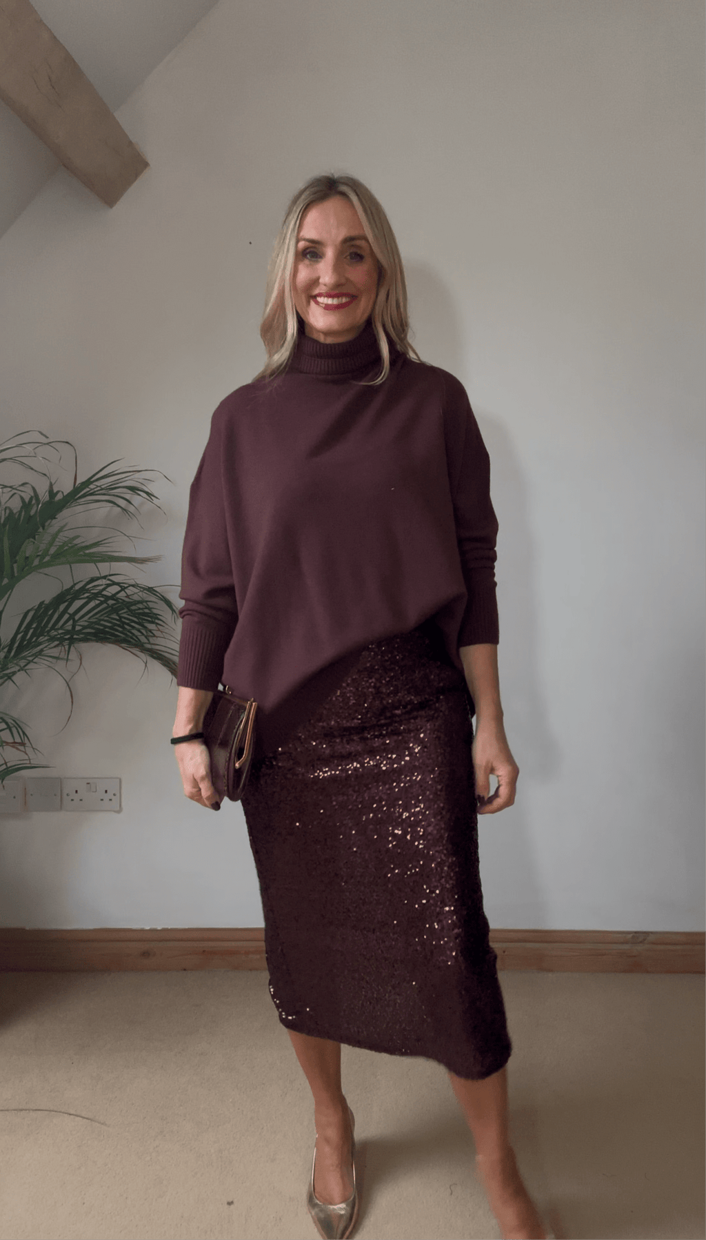 Relaxed Fit Roll Neck Jumper