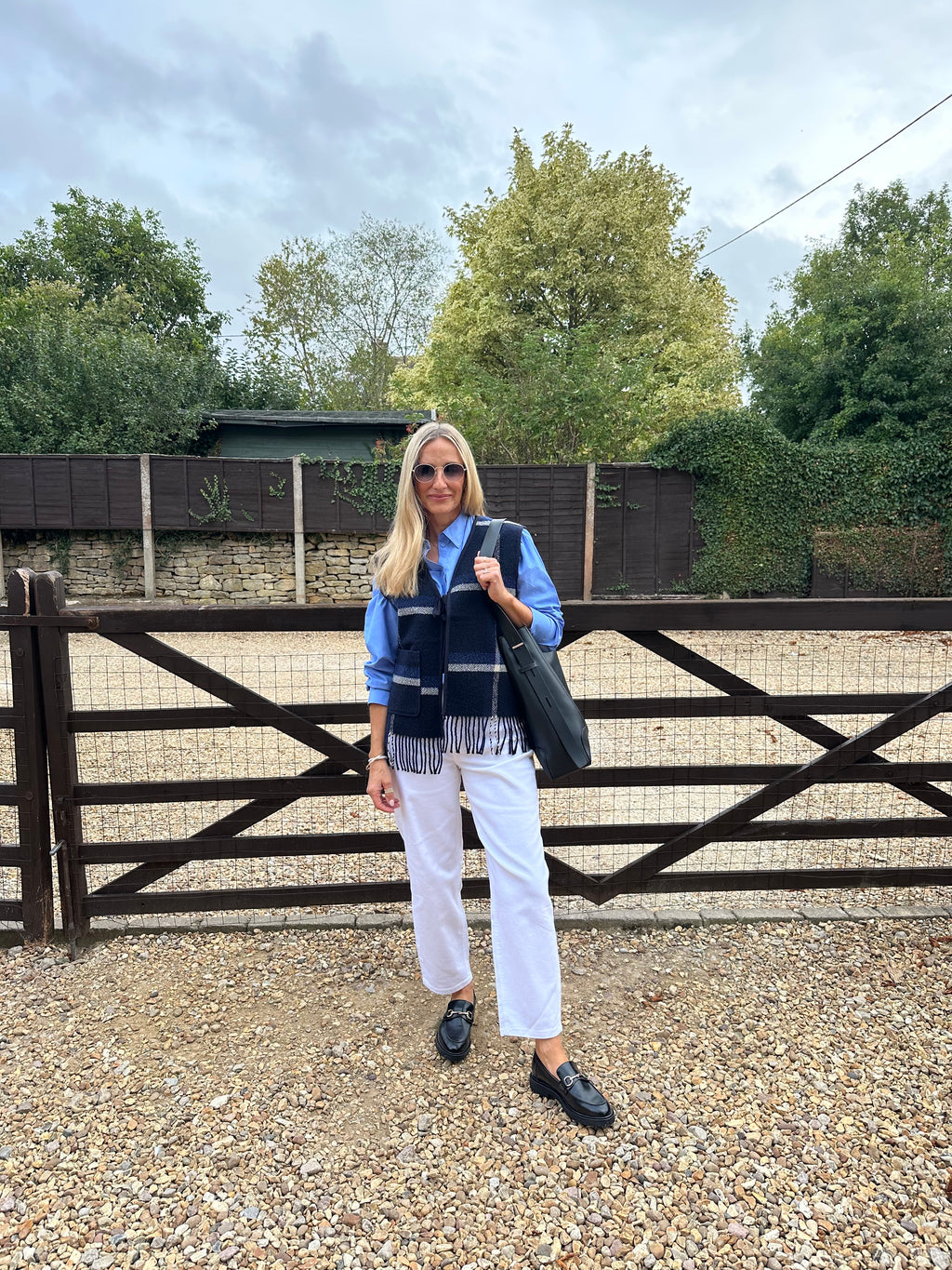 Check Tassle Waistcoat