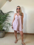 Mykonos rope Halter Mini Dress
