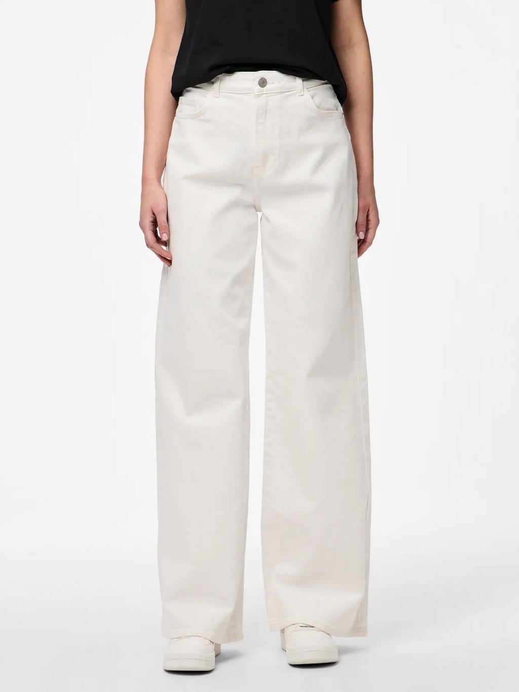 Wide Leg White Jeans