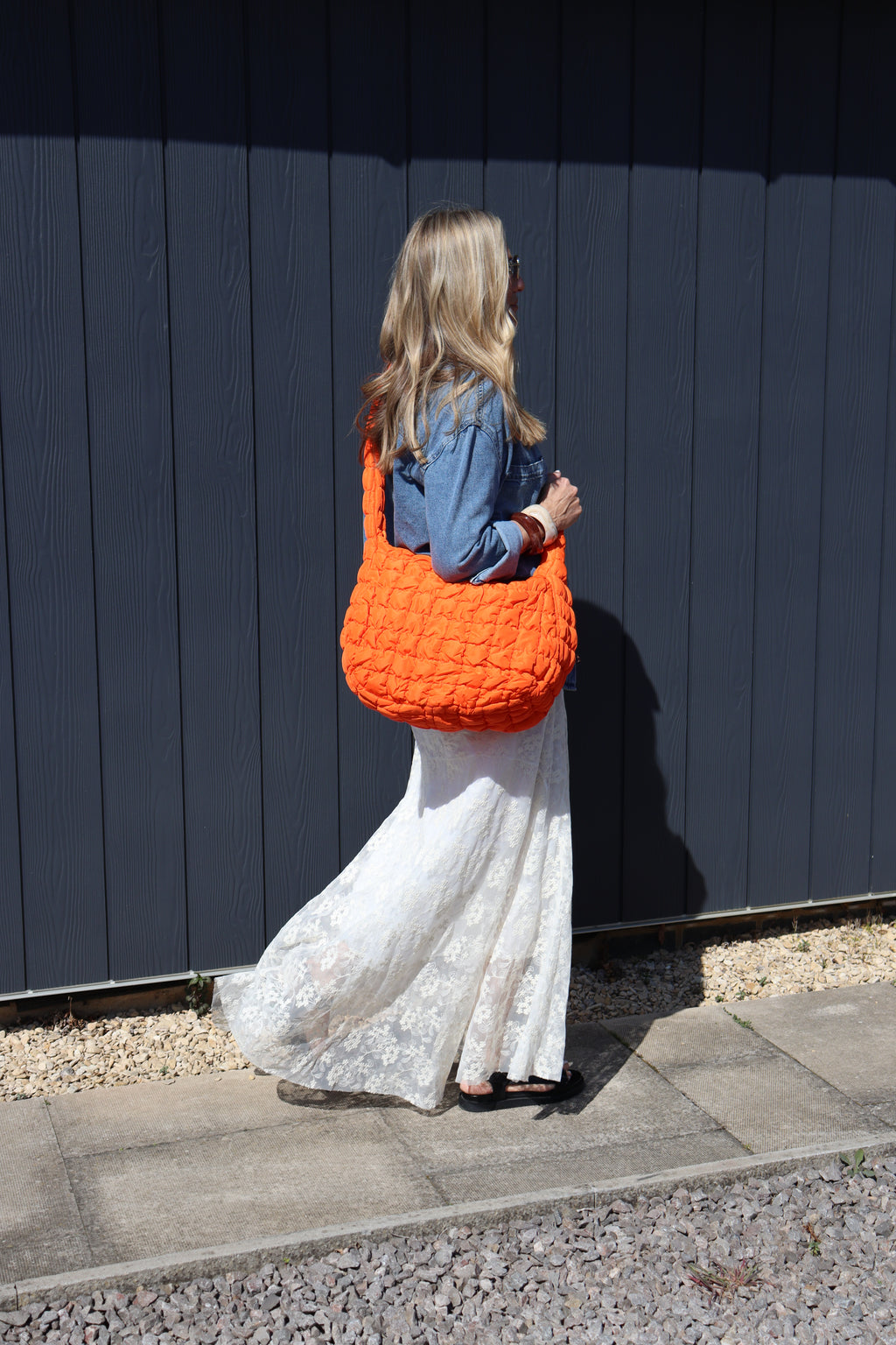 Cream Maxi Lace Skirt