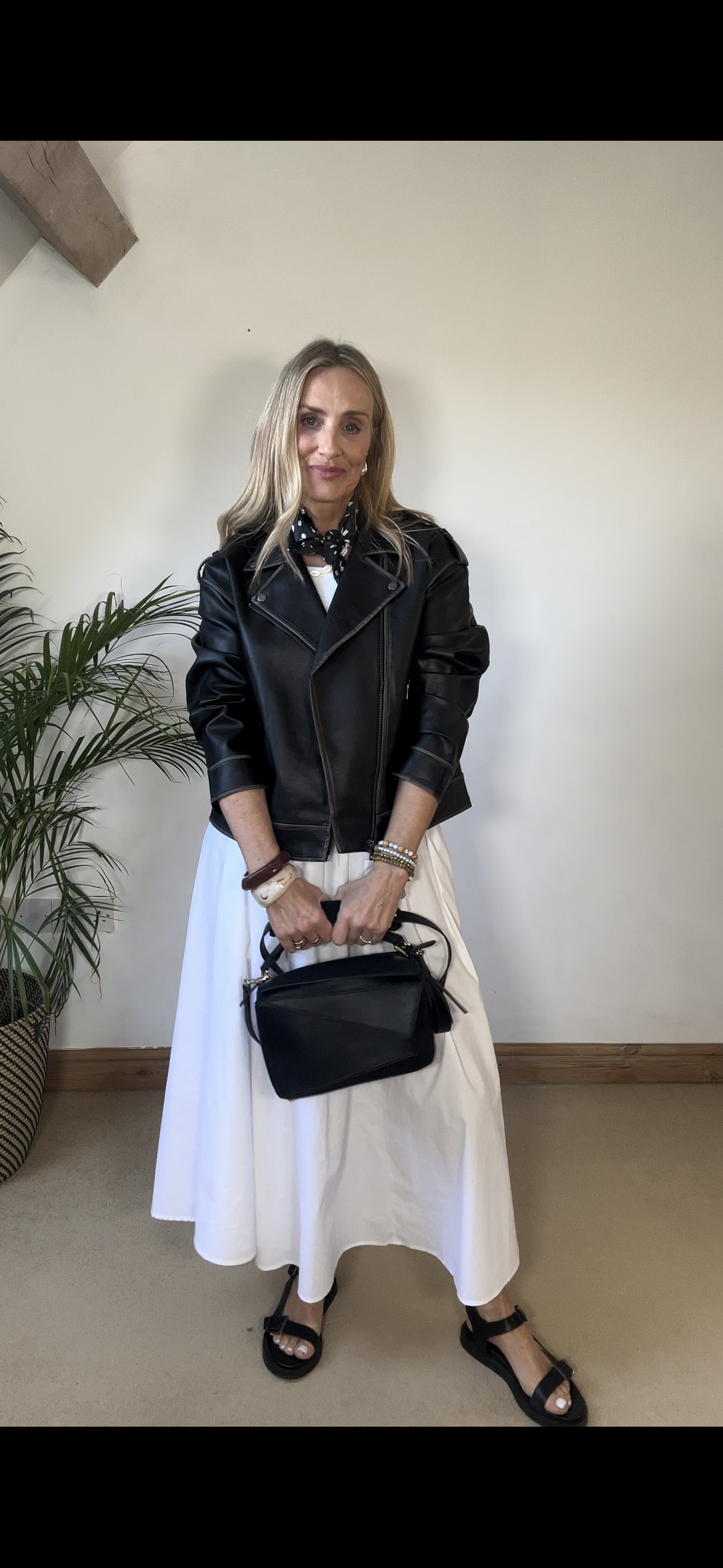 White Cotton Maxi Skirt