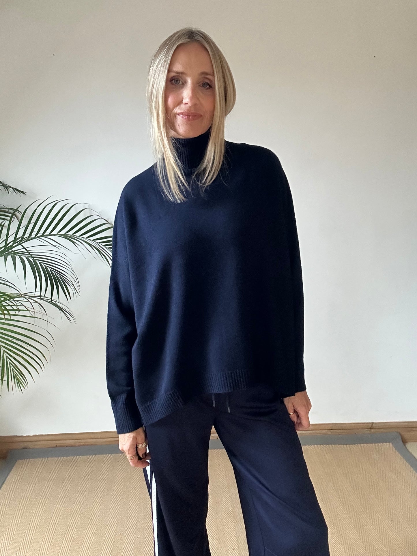 Relaxed Fit Roll Neck Jumper
