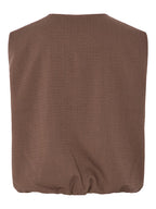 Brown Zip Up Gilet