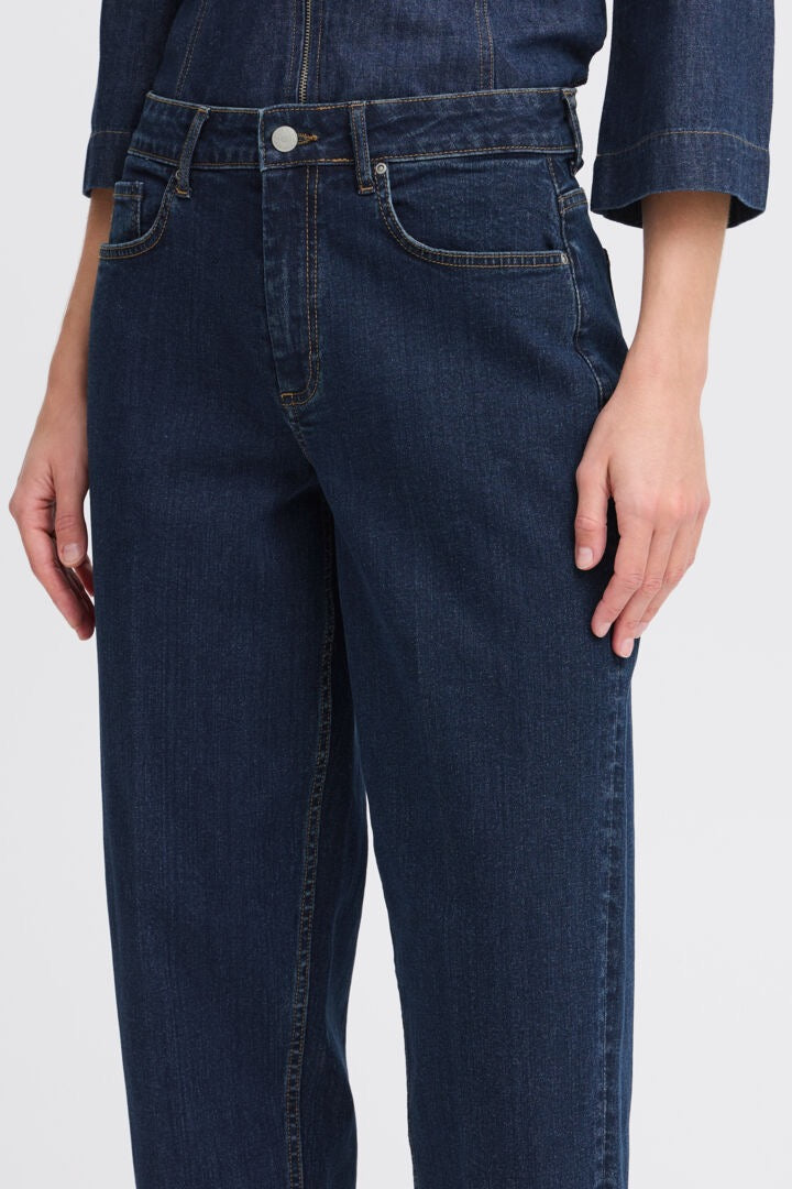 Slim Barrel Leg Jeans - Ink