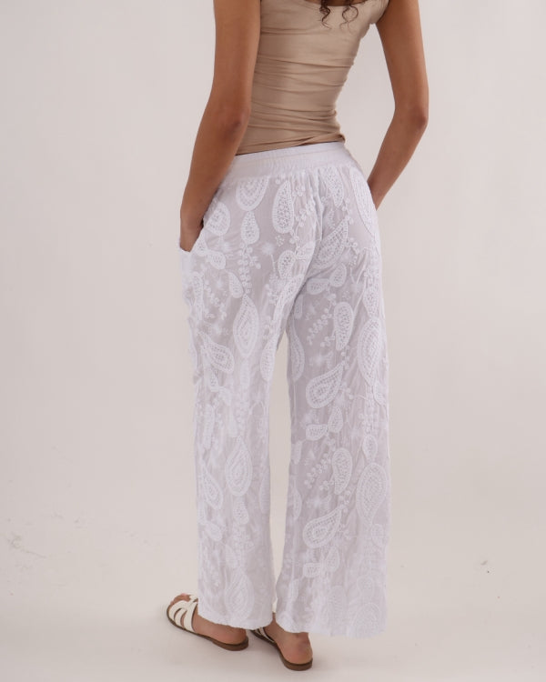 Paisley Cotton Trousers