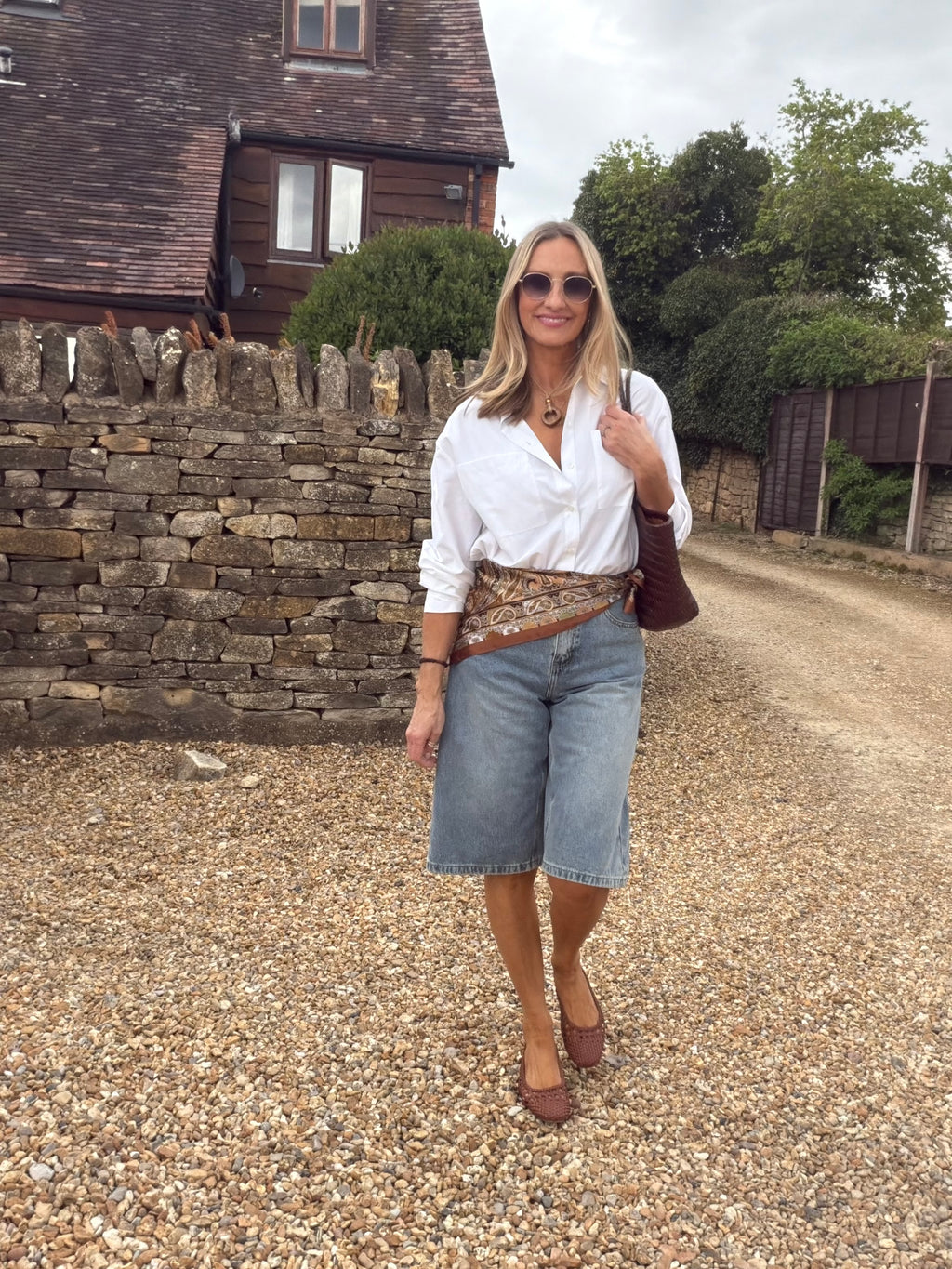 Denim Bermuda Shorts