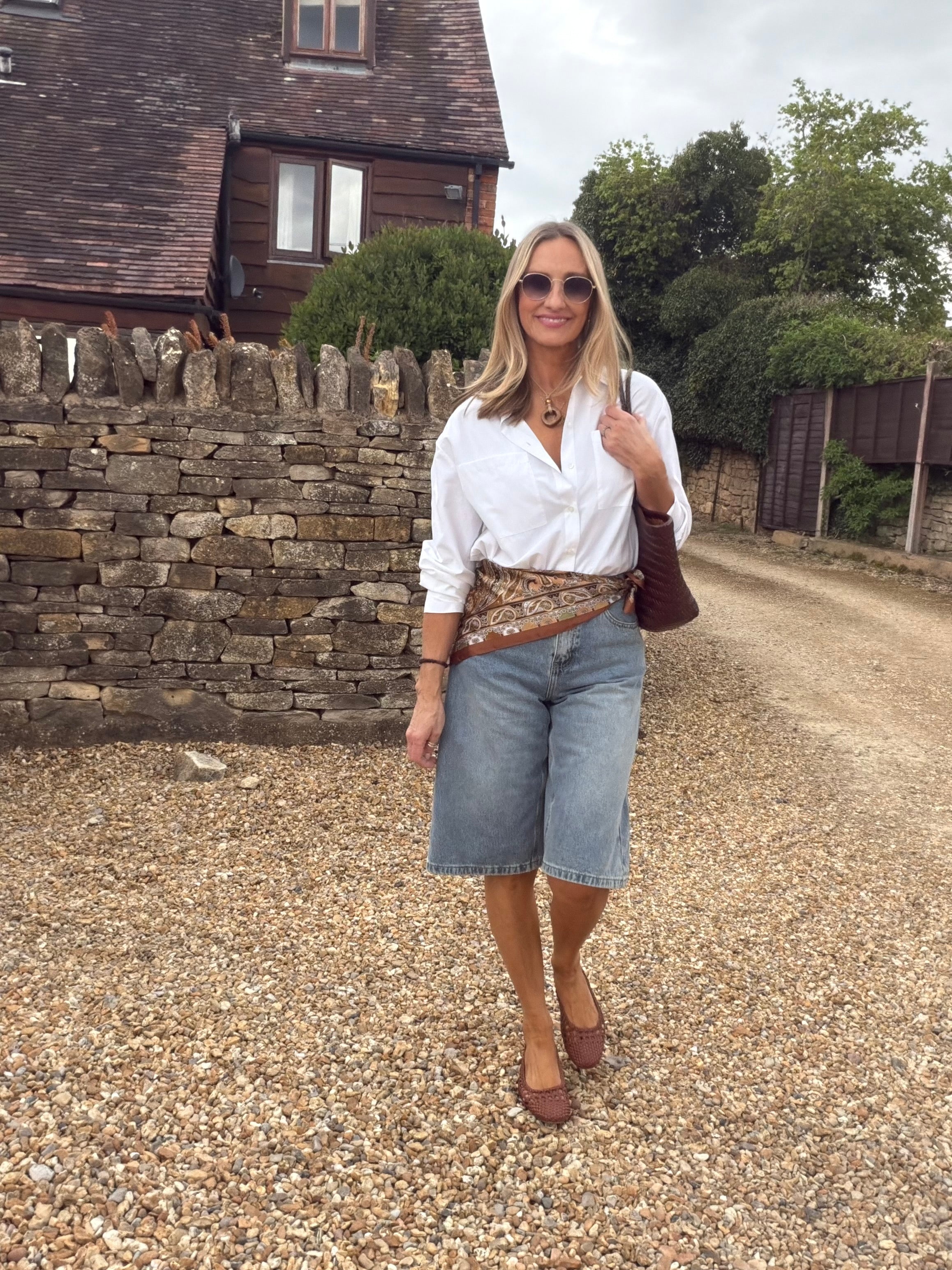 Denim Bermuda Shorts