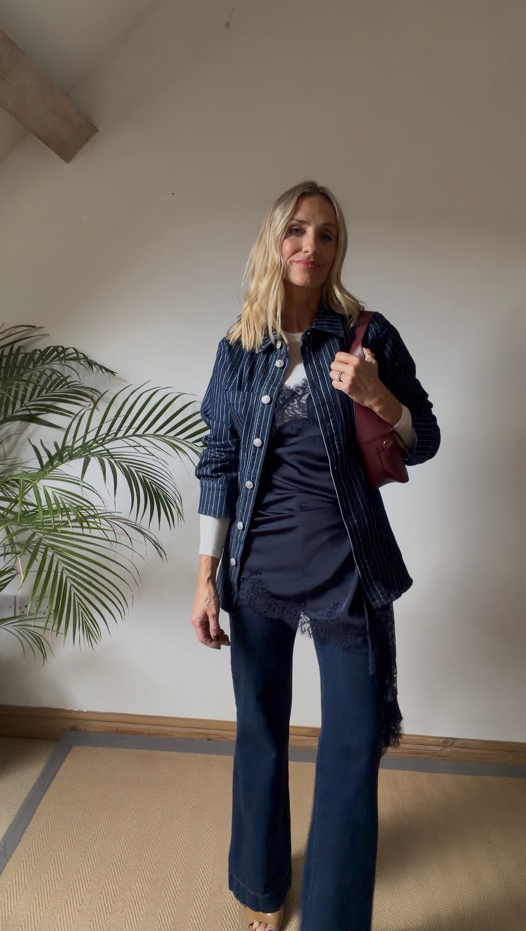 Satin and Lace Asymmetric Dress