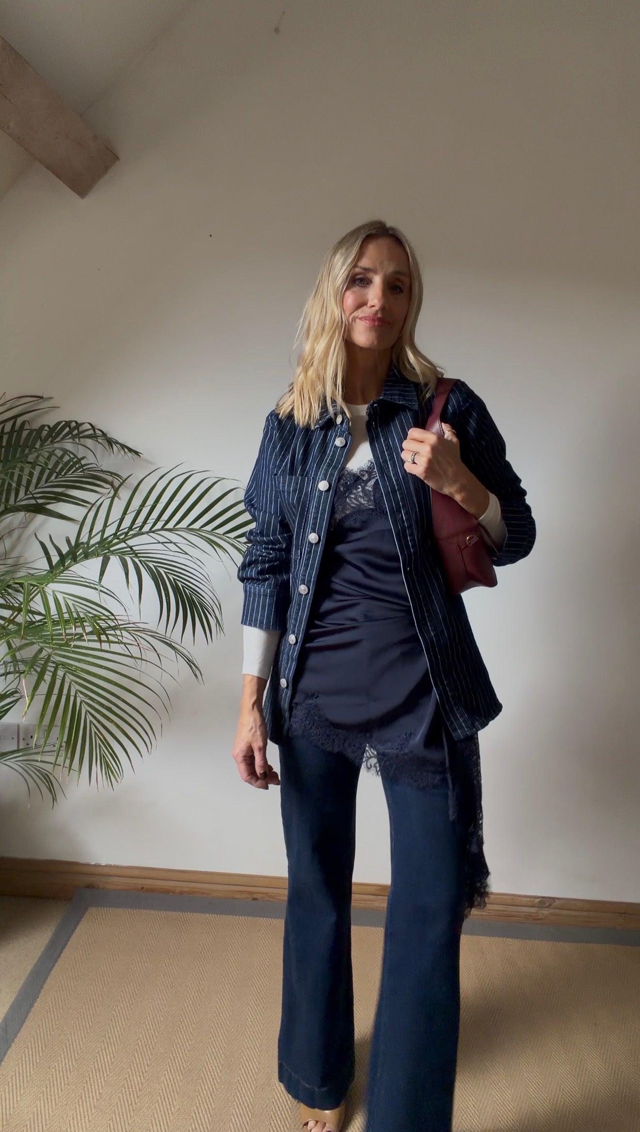 Satin and Lace Asymmetric Dress