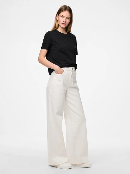 Wide Leg White Jeans