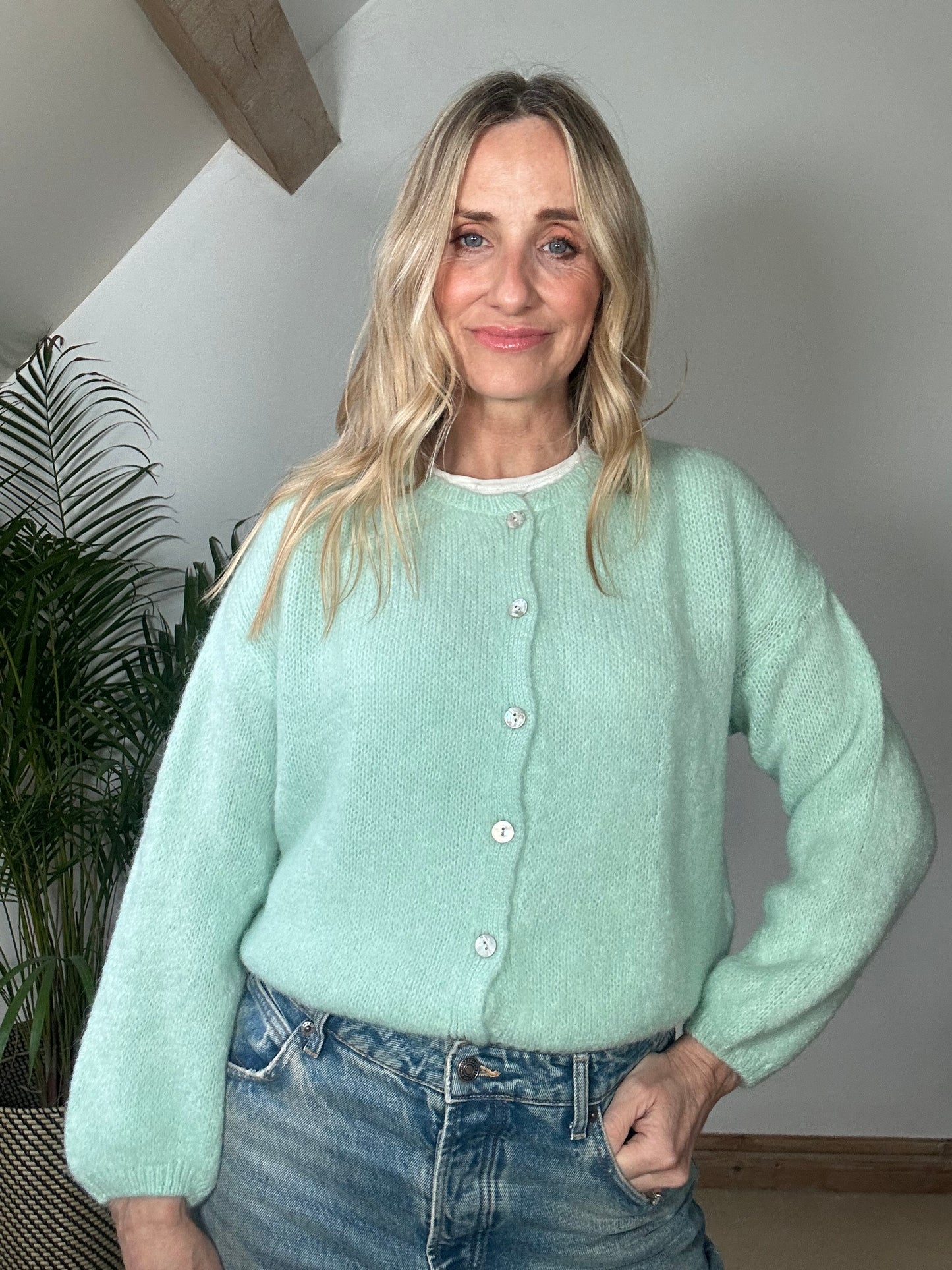 Round Neck Mohair Cardigan PRE ORDER