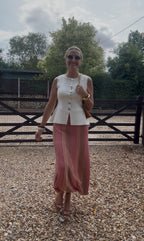Lurex Stripe Knitted Skirt