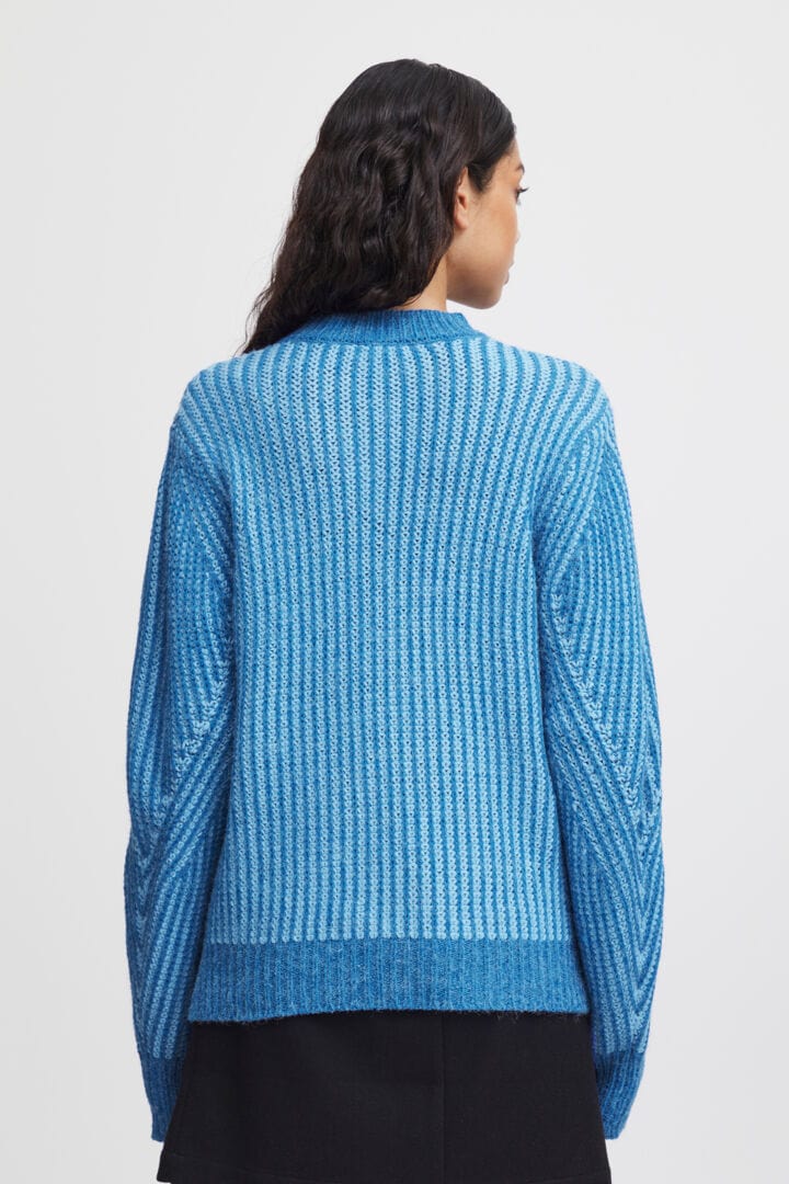 Provence blue ribbed jumper