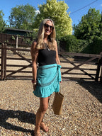 Boho Mini Wrap Skirt