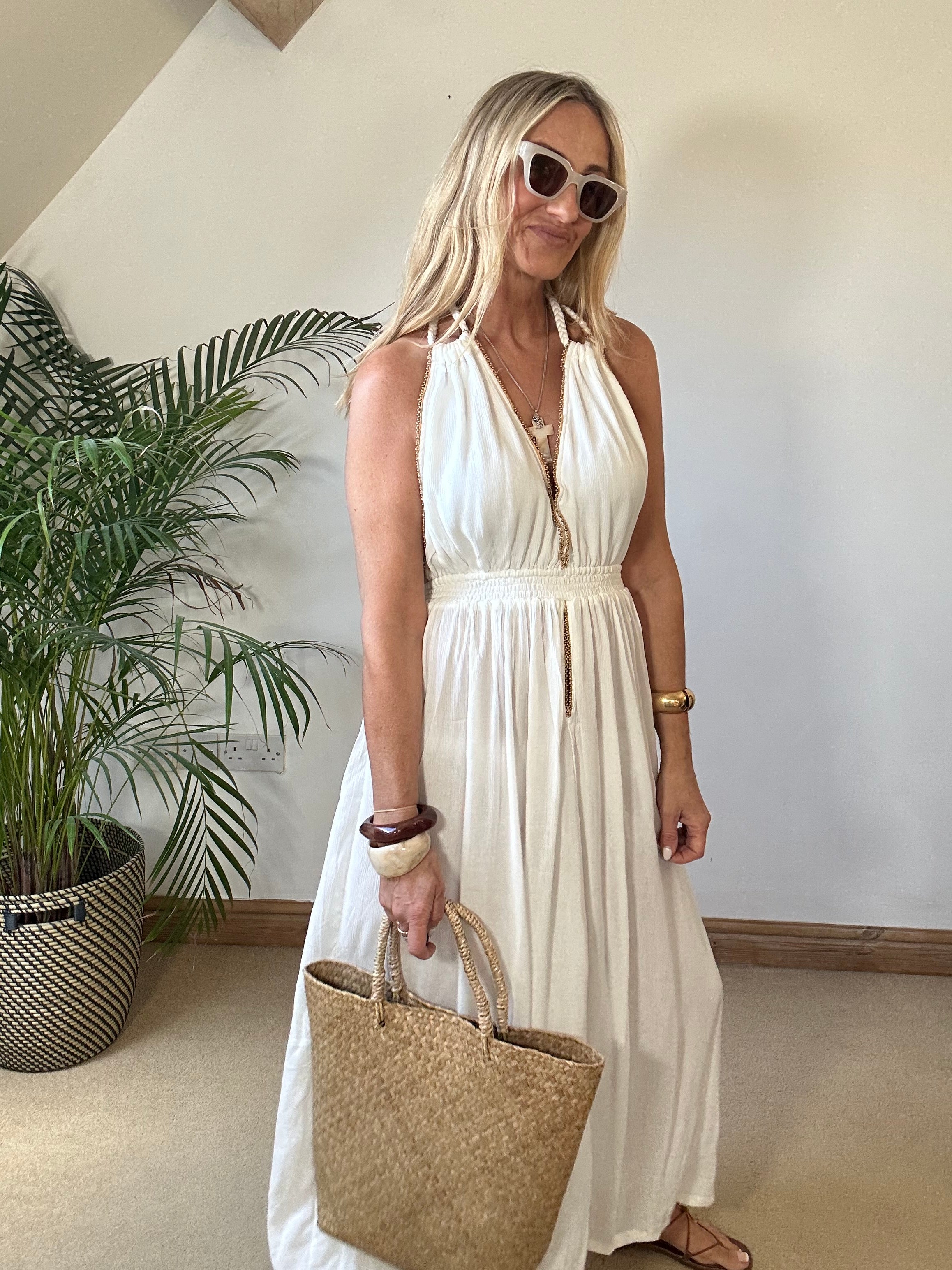 Grecian Halter Neck Dress