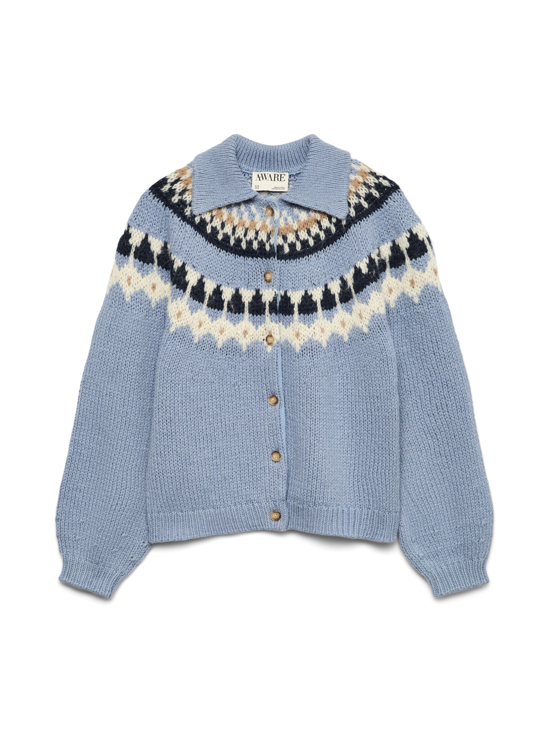 Blue Fairisle Cardigan