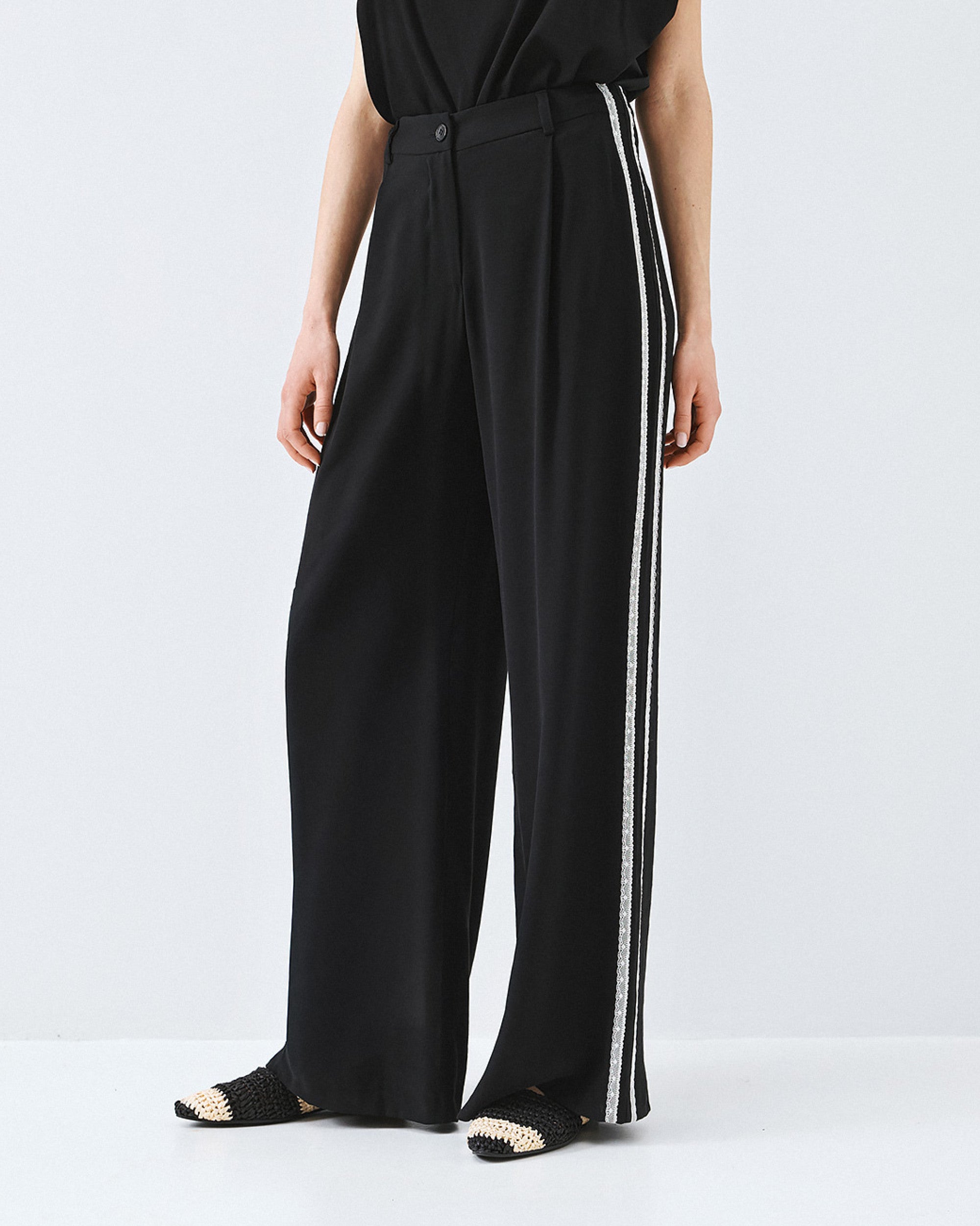 Lace Side Stripe Trousers
