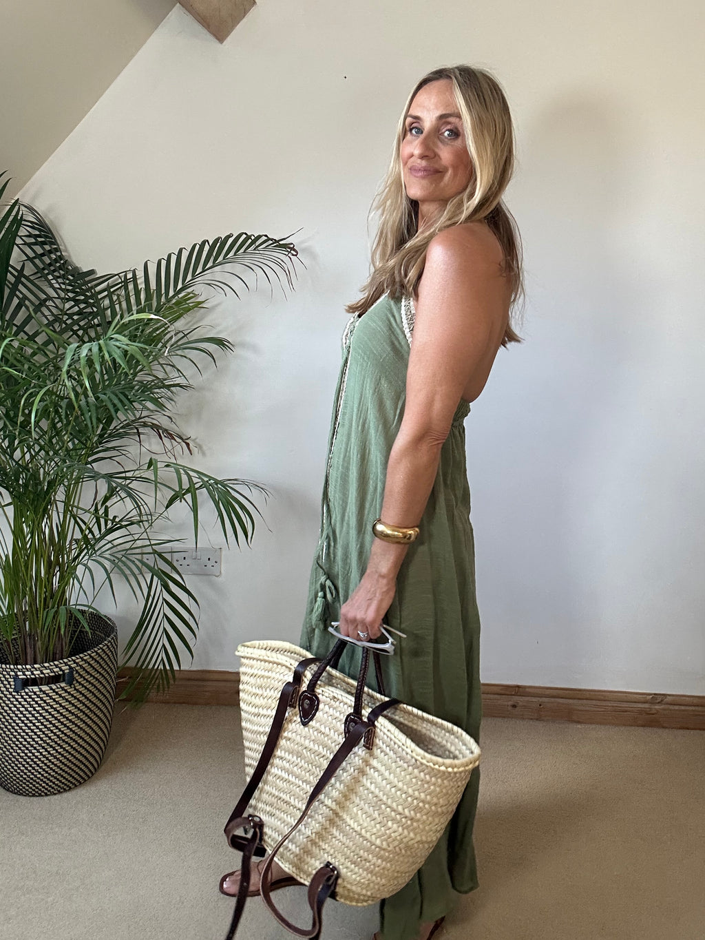 Boho Beach Dress With Woven Detail