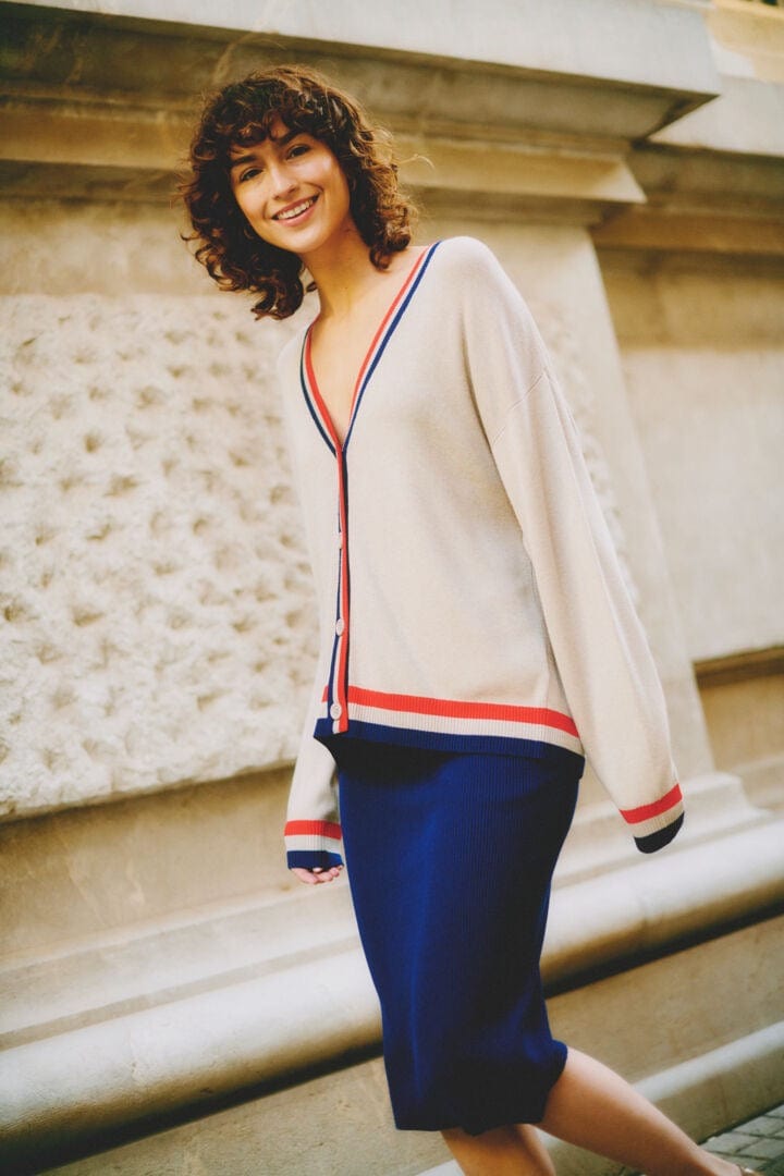 Stripe Edge Cardigan