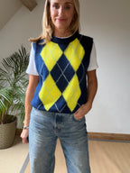 Argyle Mohair Tank Top