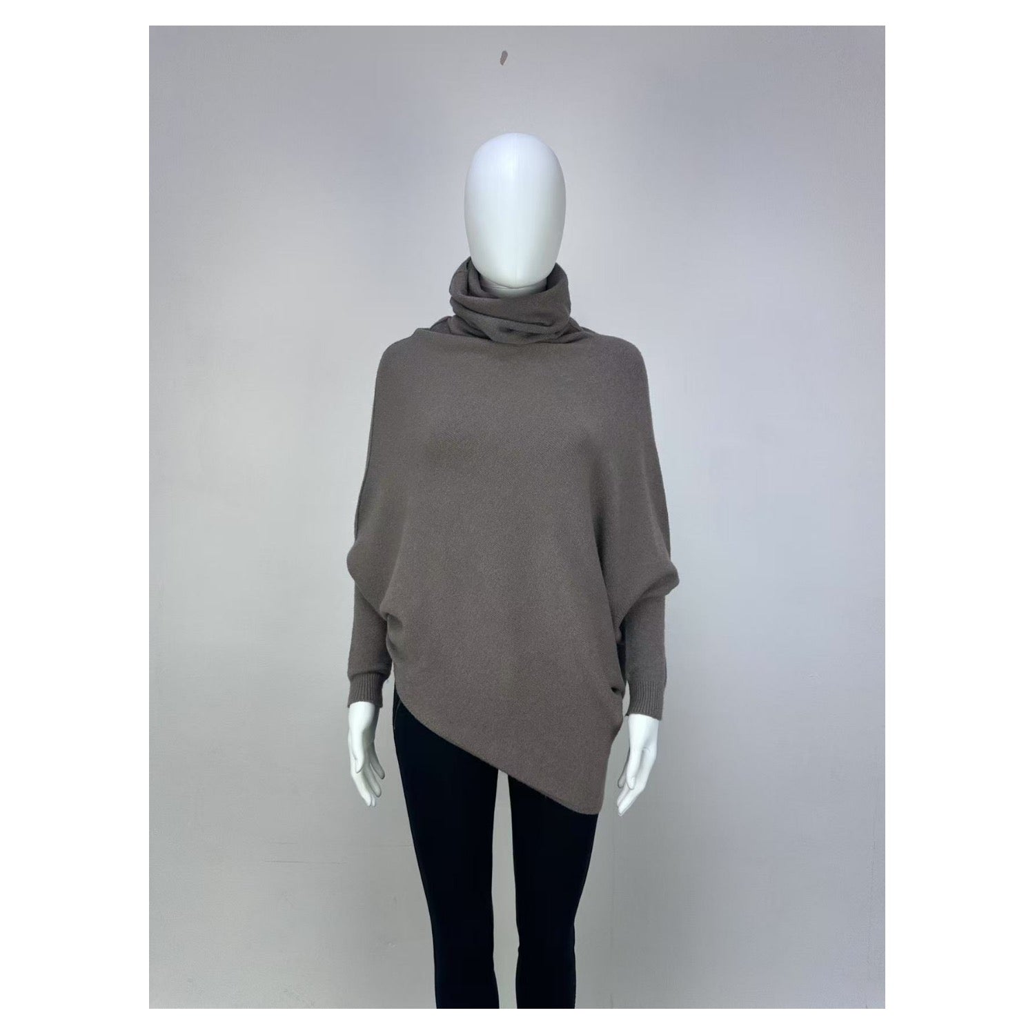 Roll Neck Asymmetric Jumper