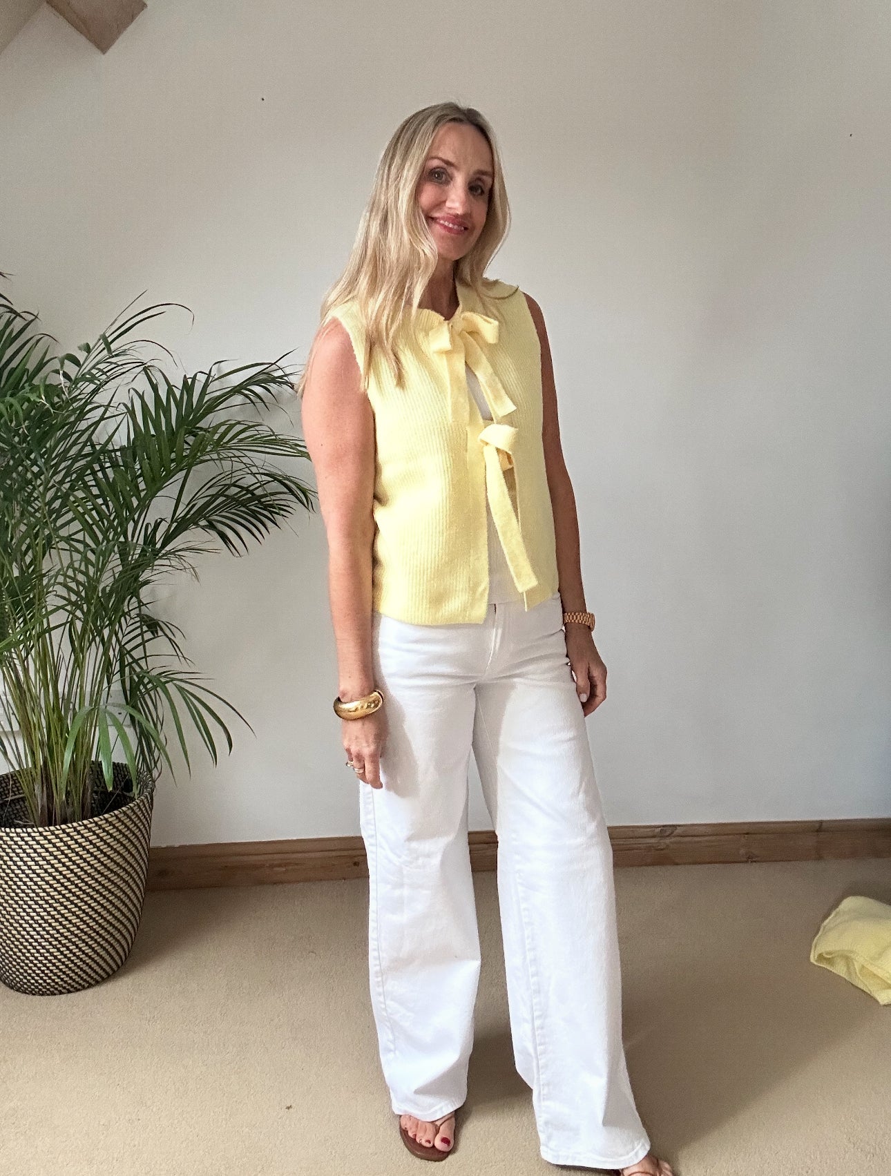 Tie Front Sleeveless Knit