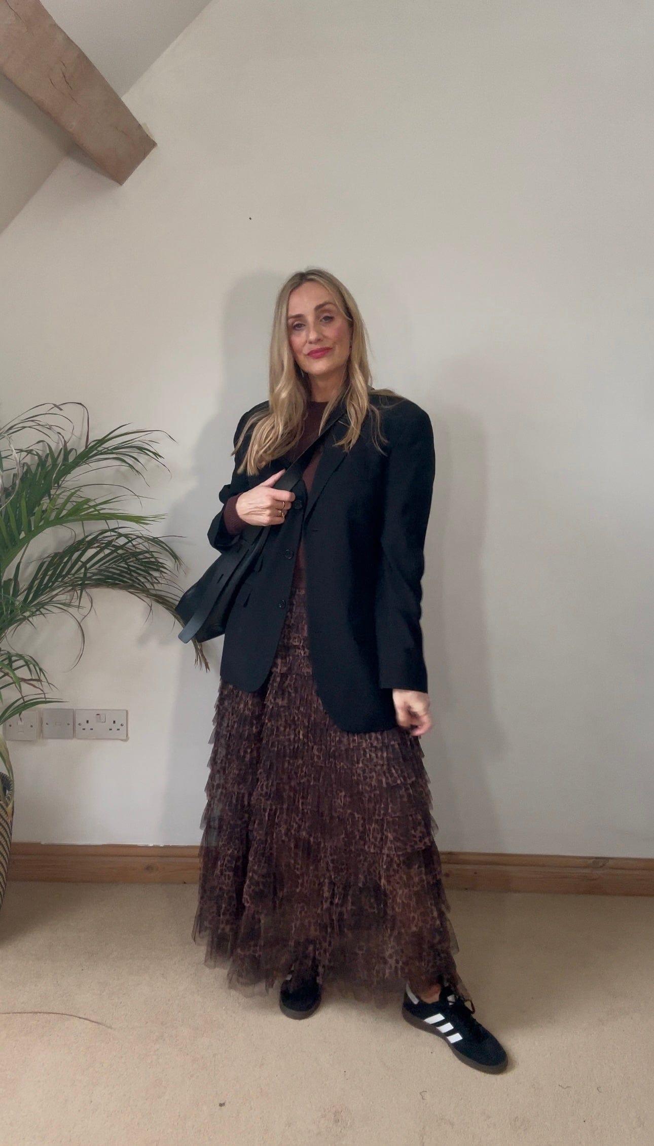 Leopard  Tulle Layered Skirt