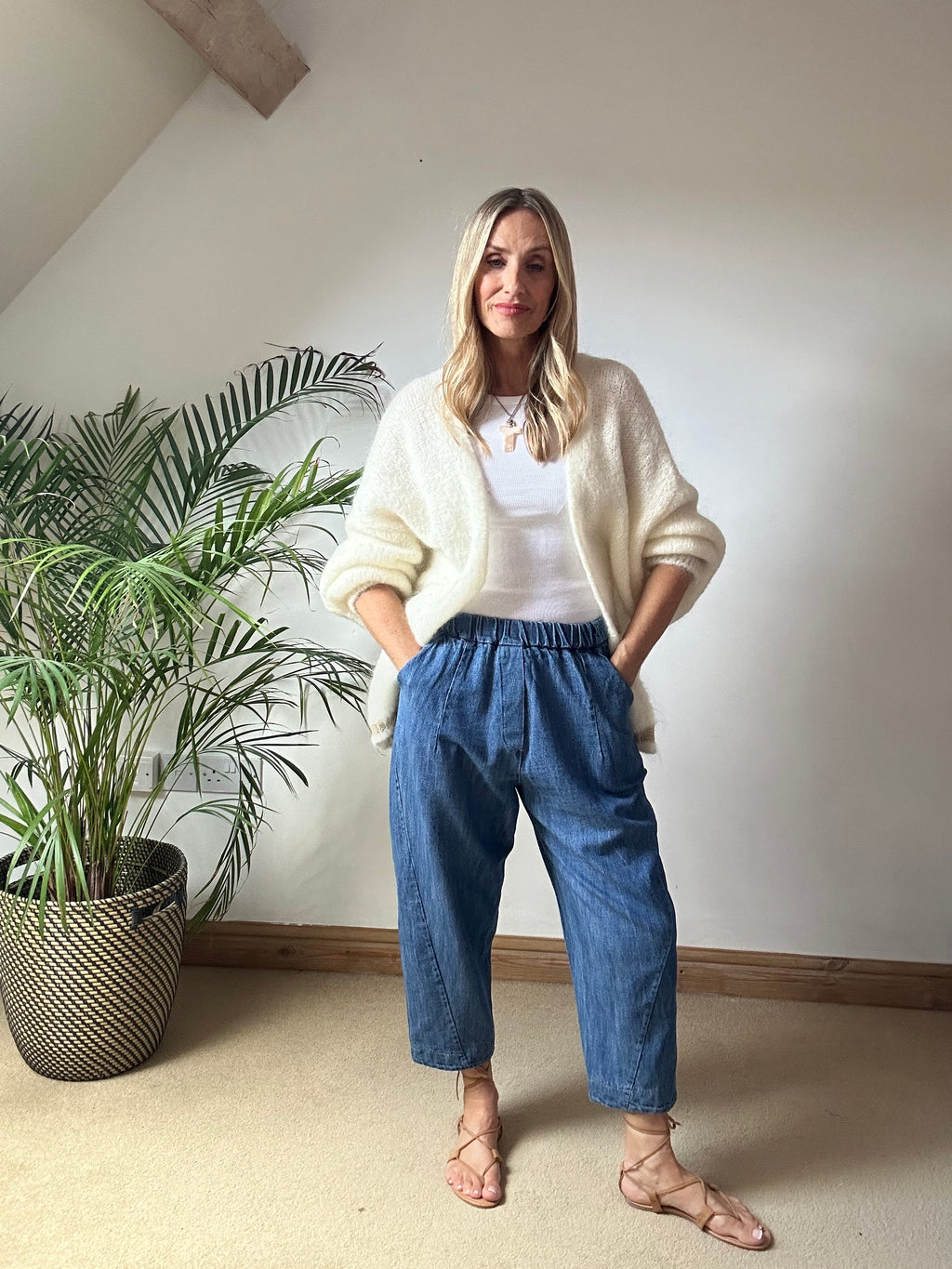 Denim Barrel Style Jogger