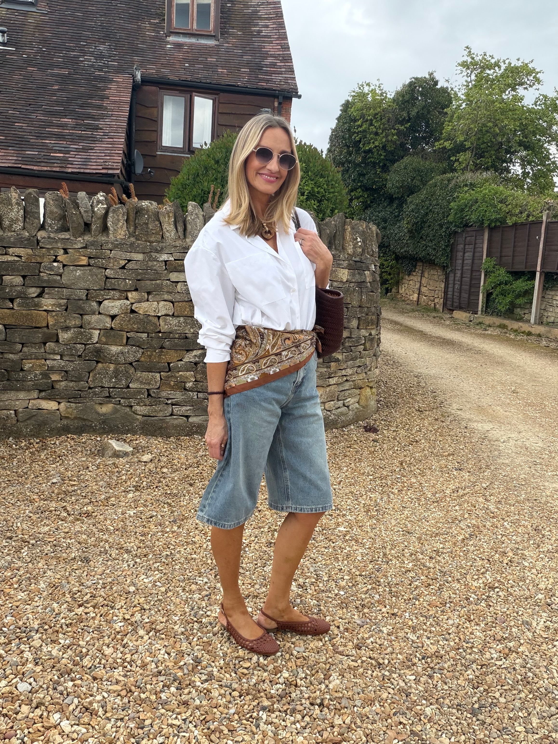 Denim Bermuda Shorts