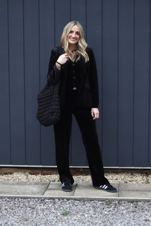 Black Velvet Trousers