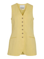 Lemon Longline Waistcoat and Maxi Skirt Co-Ord