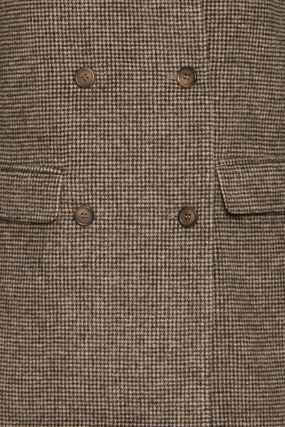 Collarless Tweed Blazer