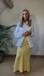 White Shirt With Bow Tie Sleeves