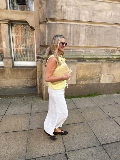 Tie Front Sleeveless Knit