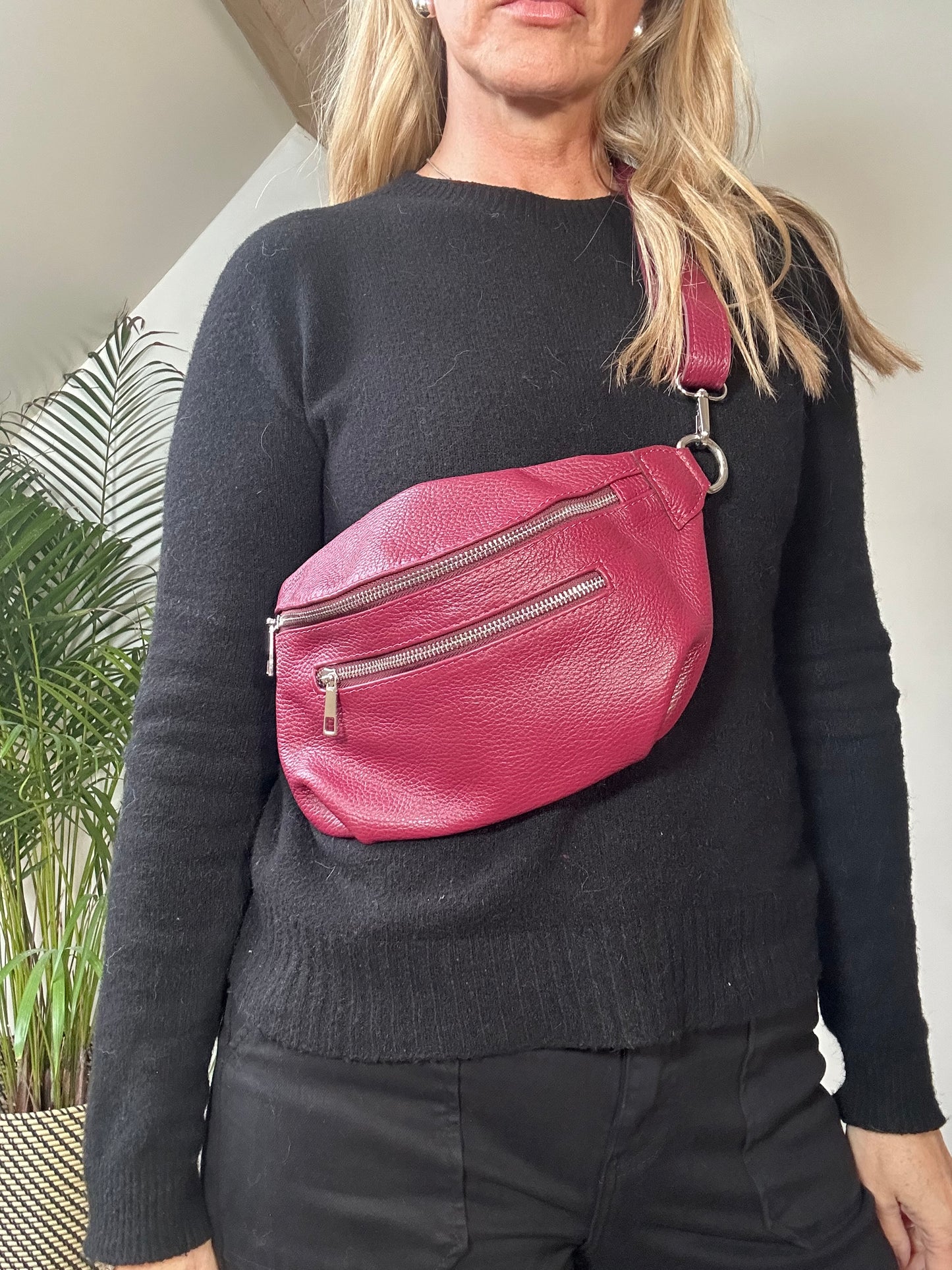 Small Leather Sling Bag With Purse