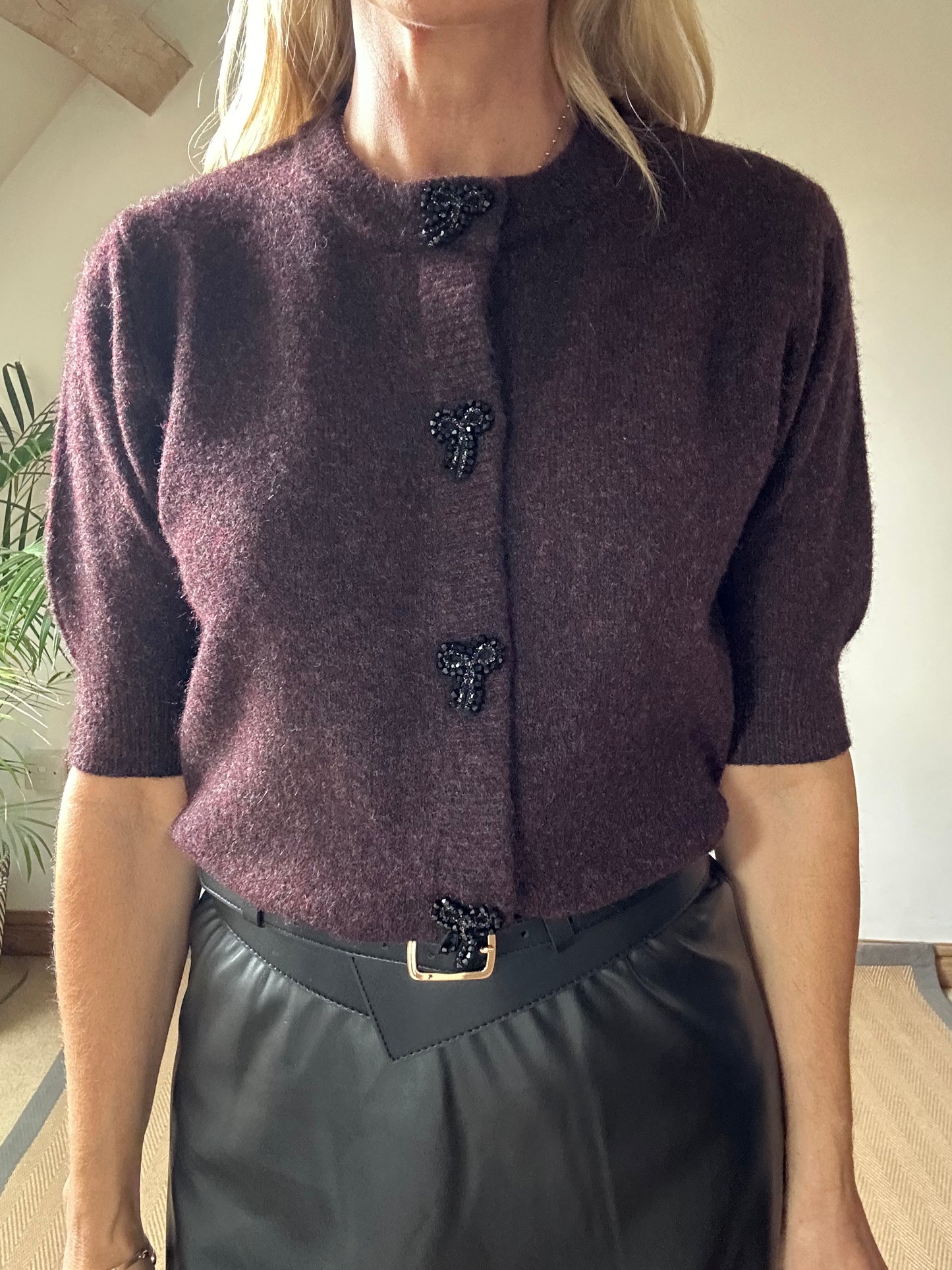 Aubergine cardigan