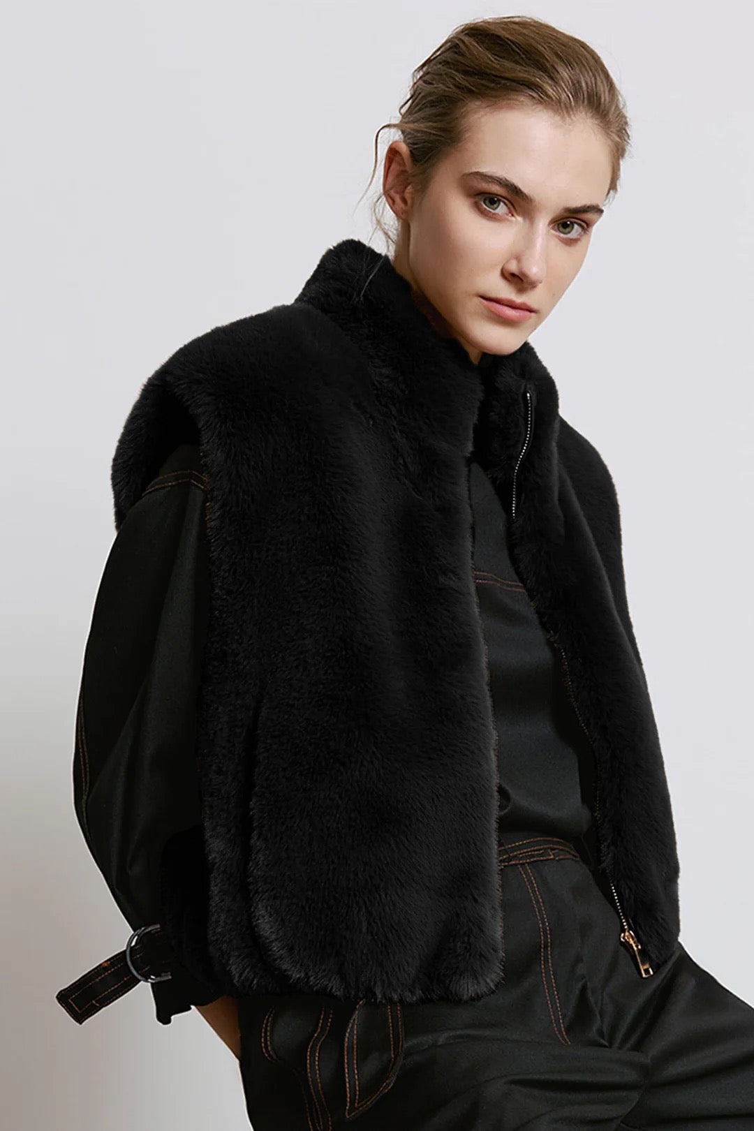 Cropped Fur Gilet