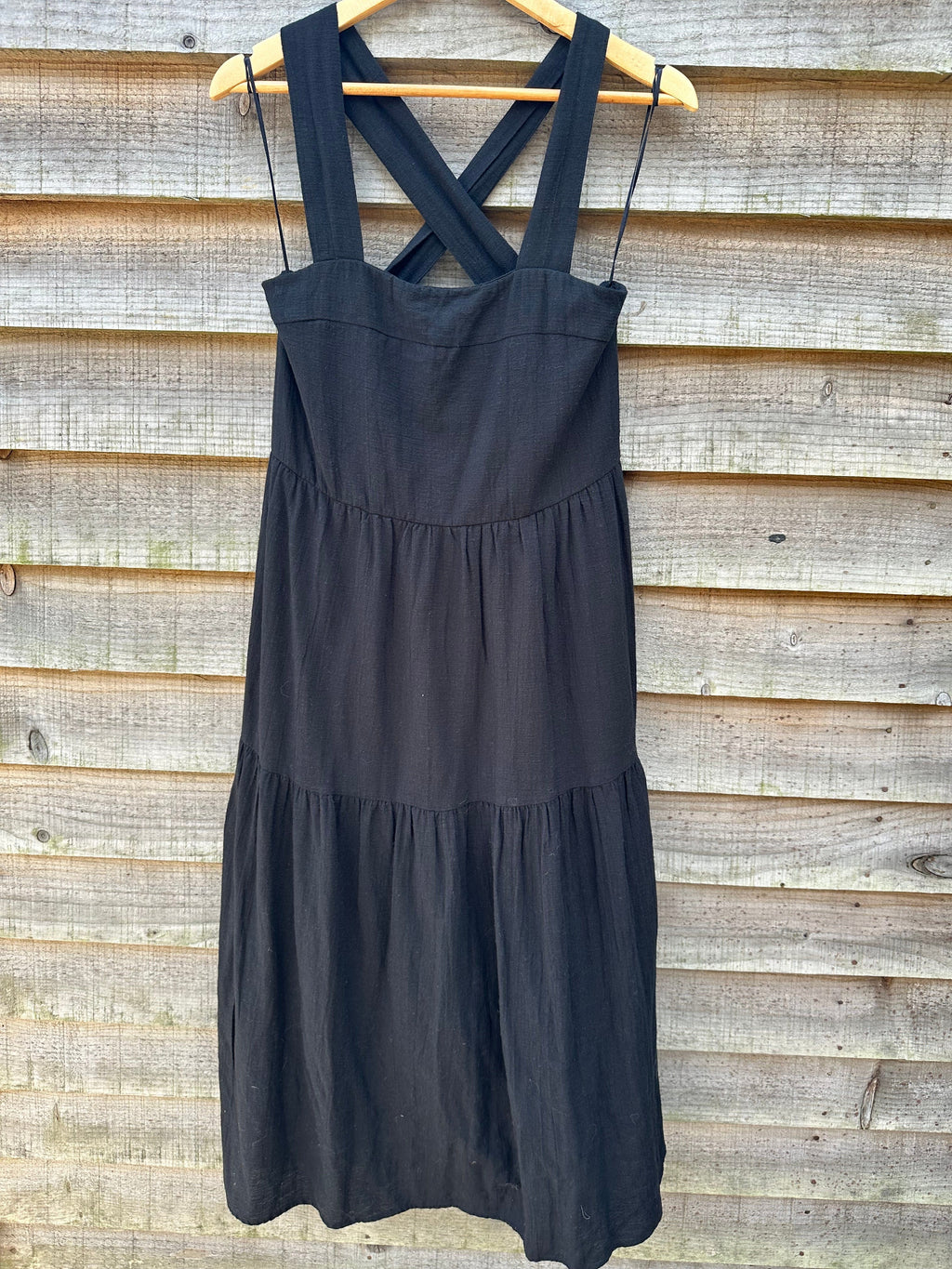 Black Cheesecloth Sundress