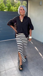 Striped Crochet Skirt