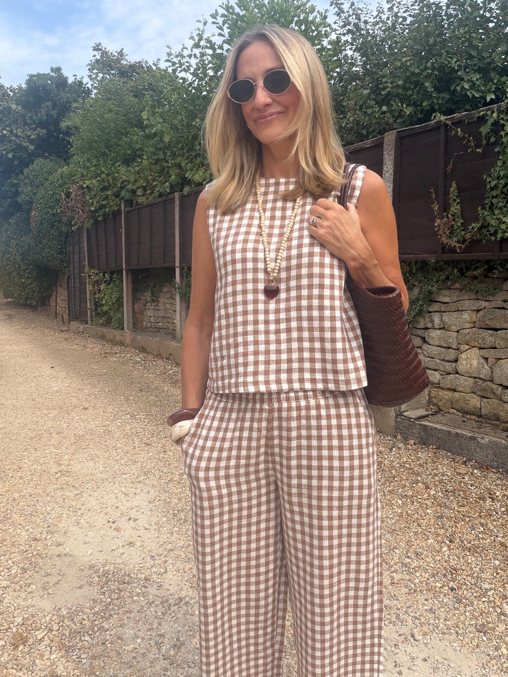 Gingham Linen co-ord