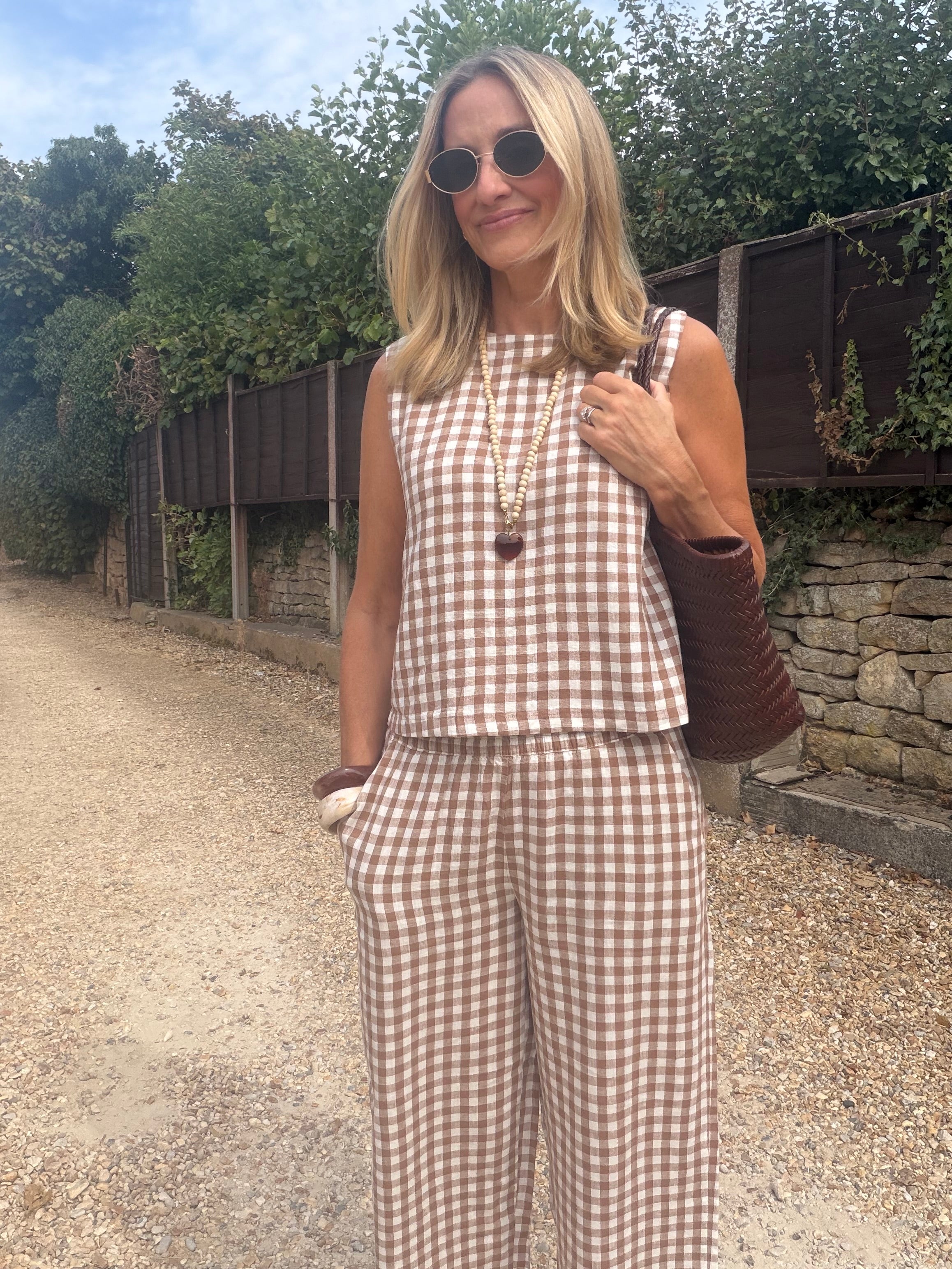 Gingham Linen co-ord