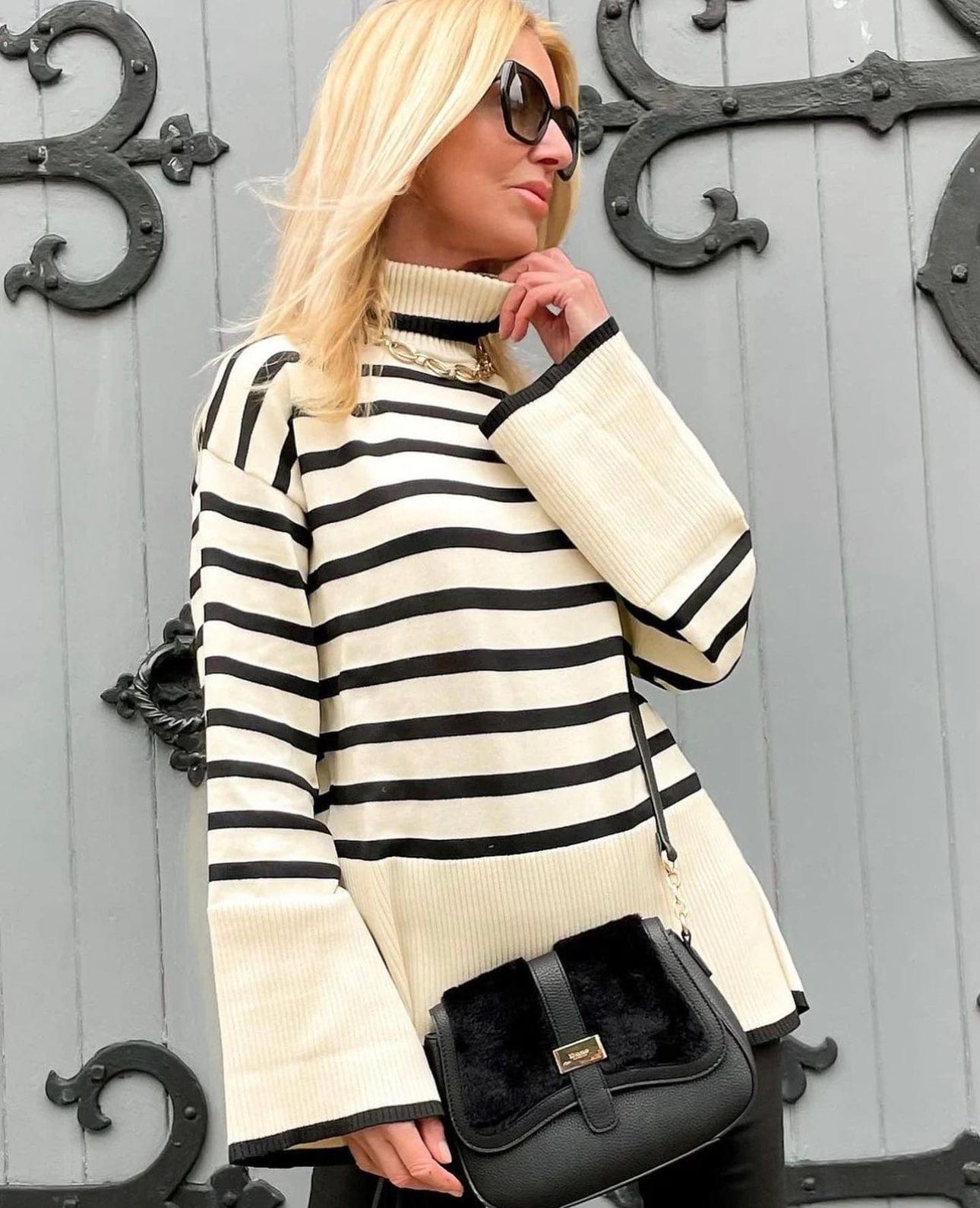 Breton Jumper - Cream/Black