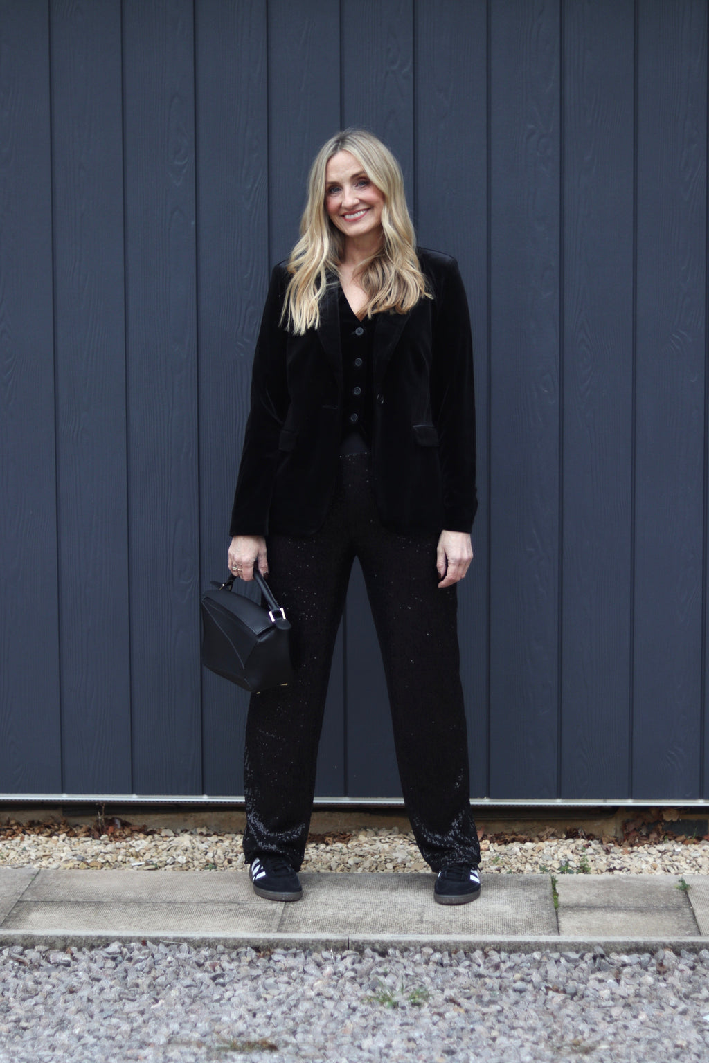 Black Sequin Trousers