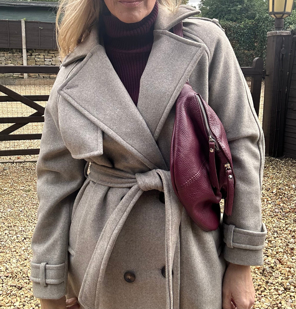 Trench Style Coat - Sepia