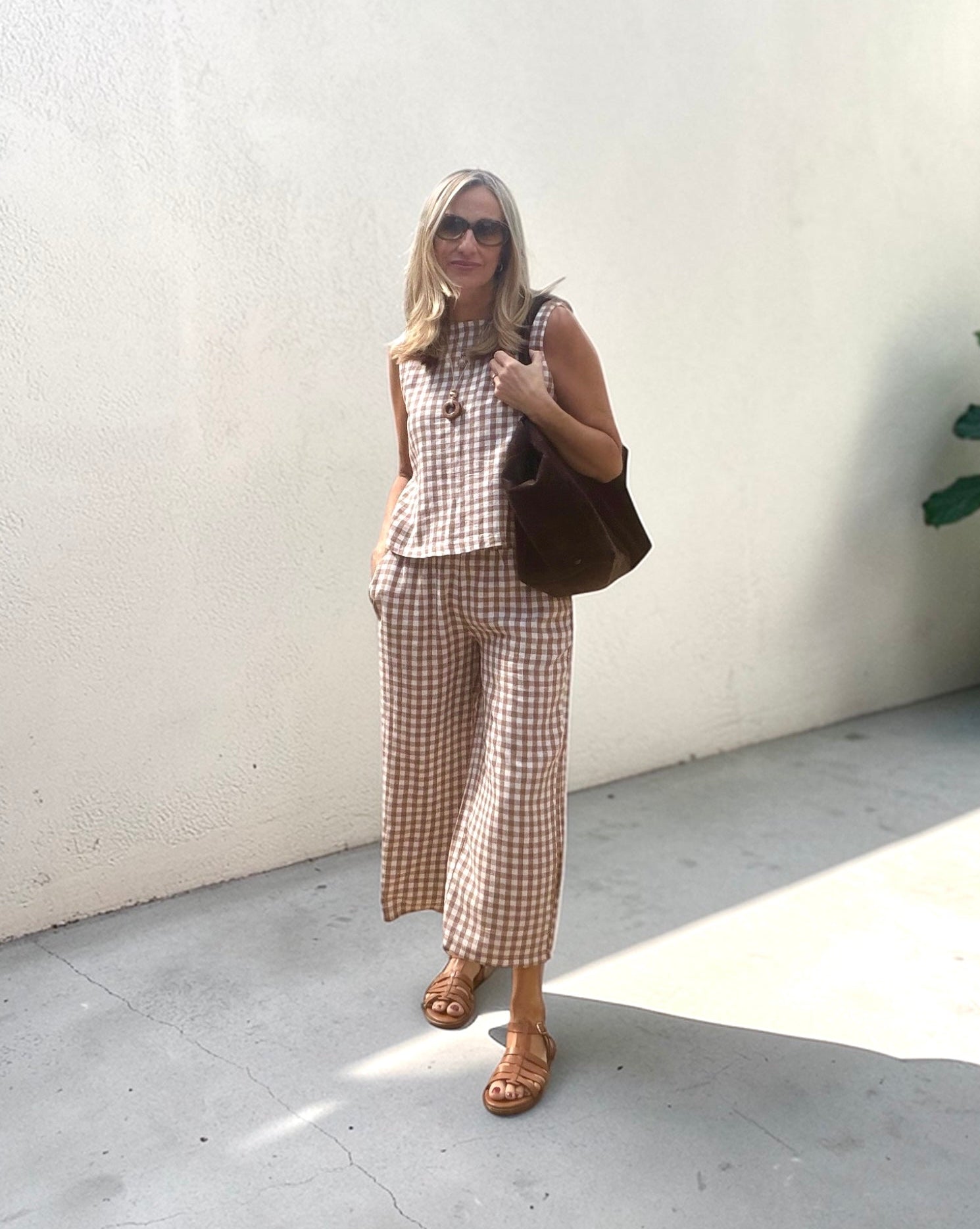 Gingham Linen co-ord